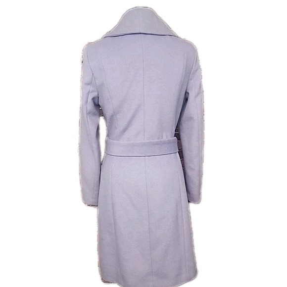 Cole Haan Signature Wool Wrap Coat Slick Lilac Purple Pea Winter City Classic 4P - Picture 3 of 10
